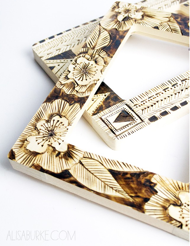 Alisaburke Altered Picture Frames Tip Keep In Mind That Diffe Wood Will Look And Feel When Burning The Softer Easier It Be To Burn