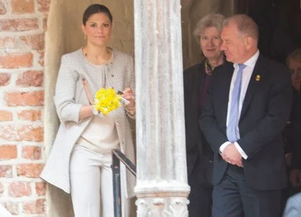 Crown Princess Victoria of Sweden opened a new exhibition on Queen Hedvig Eleonora at Gripsholm Castle