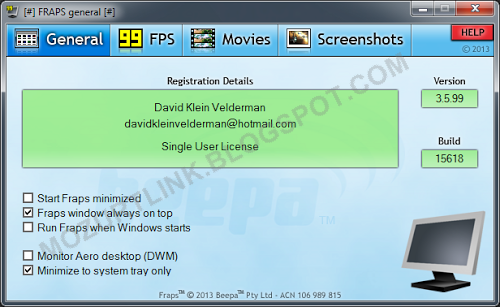 Fraps download free. full Version