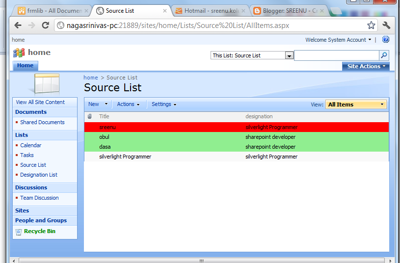 SharePoint Knowledge Change list items background color using sharepoint
