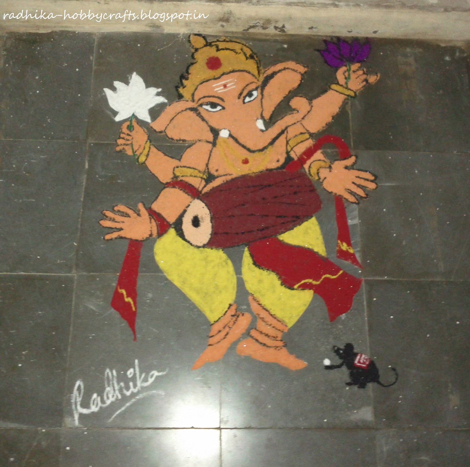 Hobby Crafts ) Ganesh rangoli