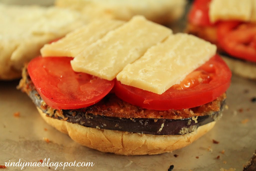 Rindy Mae Eggplant Parmesan Burgers