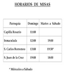 Horario de Misas en La Carolina