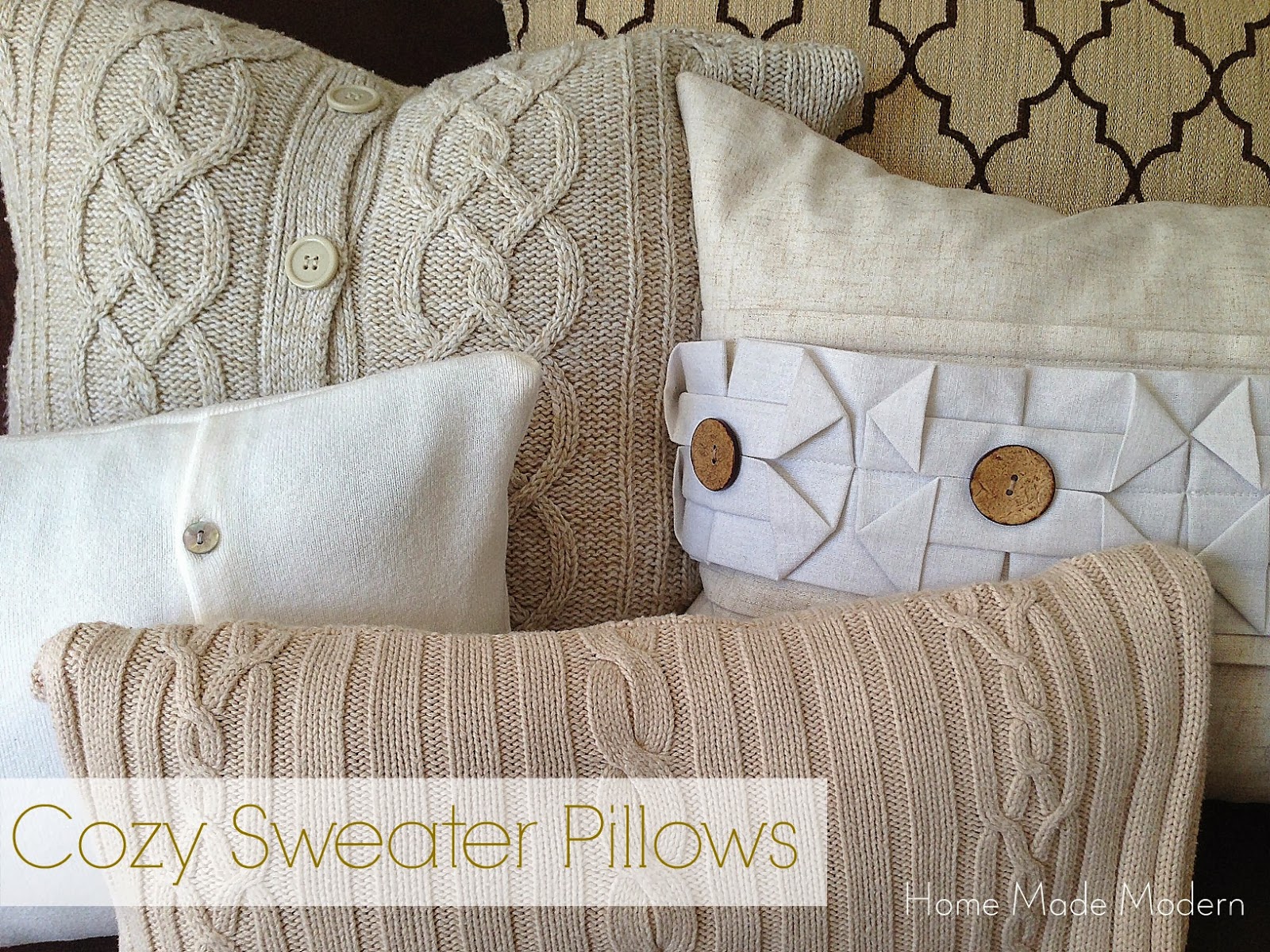 Home Made Modern: Copycat Craft: Cozy Sweater Pillows