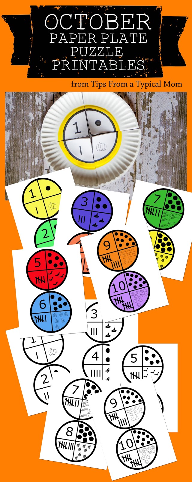 paper plate puzzles: fun number learning for kids