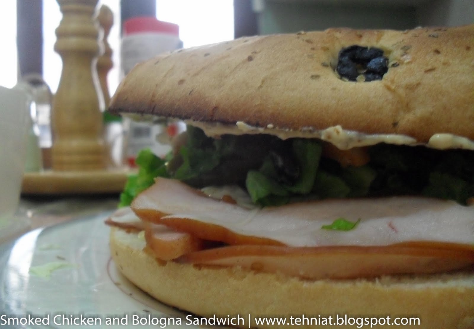 The Crazy Chef Smoked Chicken and Bologna Sandwich