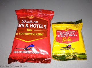 a red and yellow packages of food