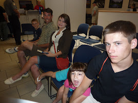 Chris, Megan and Ryan ready to wait a long time at the DMV.