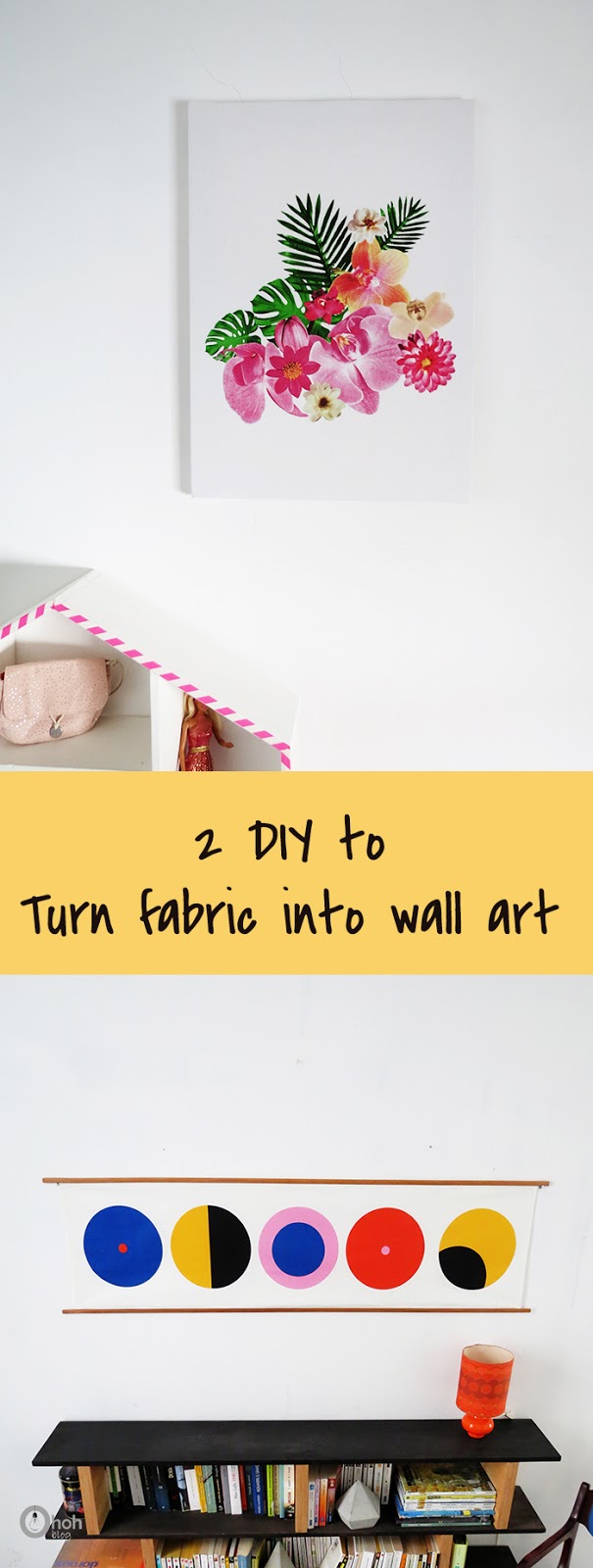 How to use fabric as wall art
