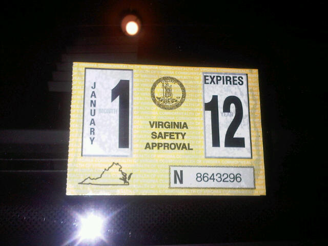 2012+Virginia+State+Inspection+Sticker 2012 Virginia State Inspection Sticker http://dude2yall.blogspot.com/
