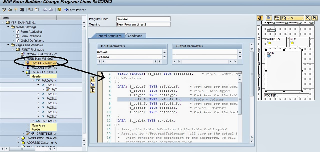 ABAP Dynamic Background Colors in Smartforms & Change Work area for