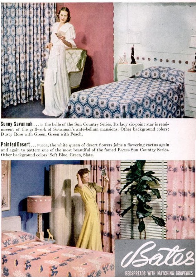 My Pretty Baby Cried She Was a Bird Bates Bedspreads and Fabrics (1940