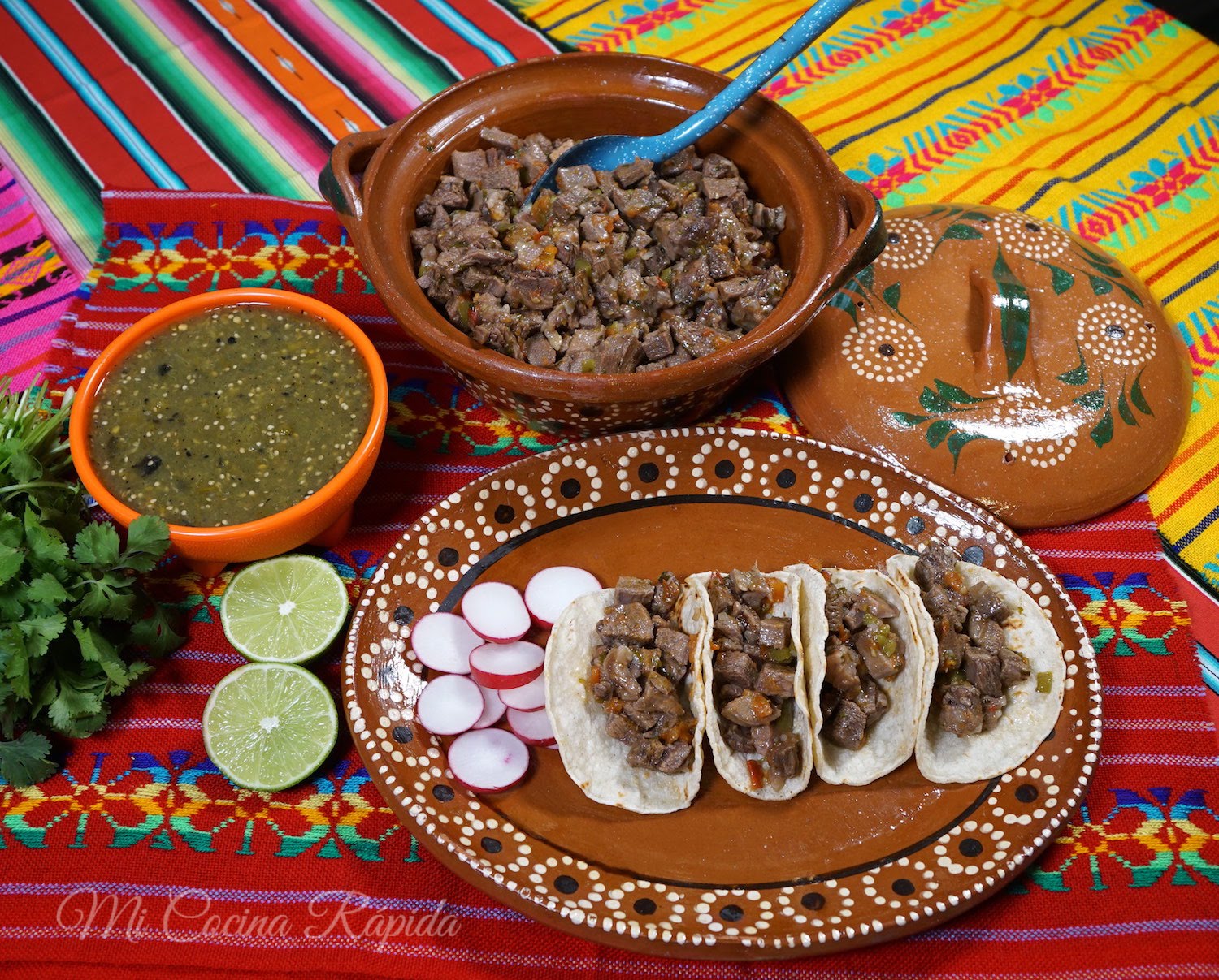 Tacos de Lengua de Res a la Mexicana Mi Cocina Rápida