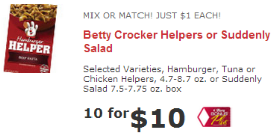 Coupon betty crocker hamburger helper