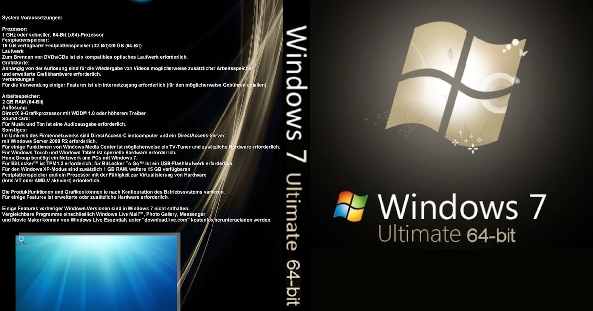Windows 7 Ultimate SP1 64Bits [Espa Ol] Free Download