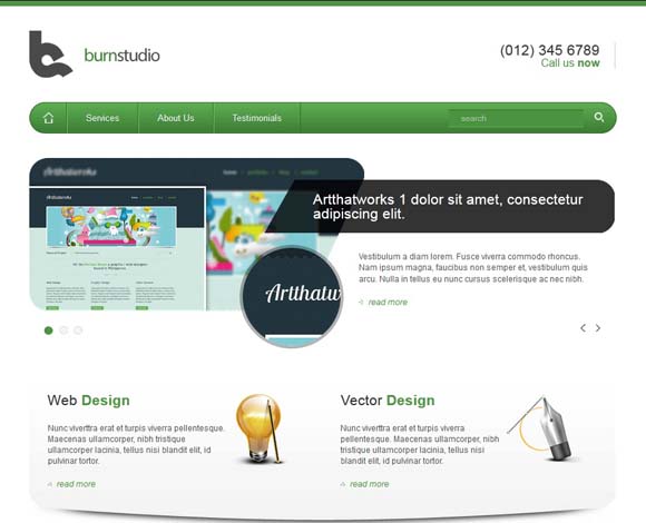 Burn Studio Responsive html5 Template Burn Studio Responsive html5 Template
