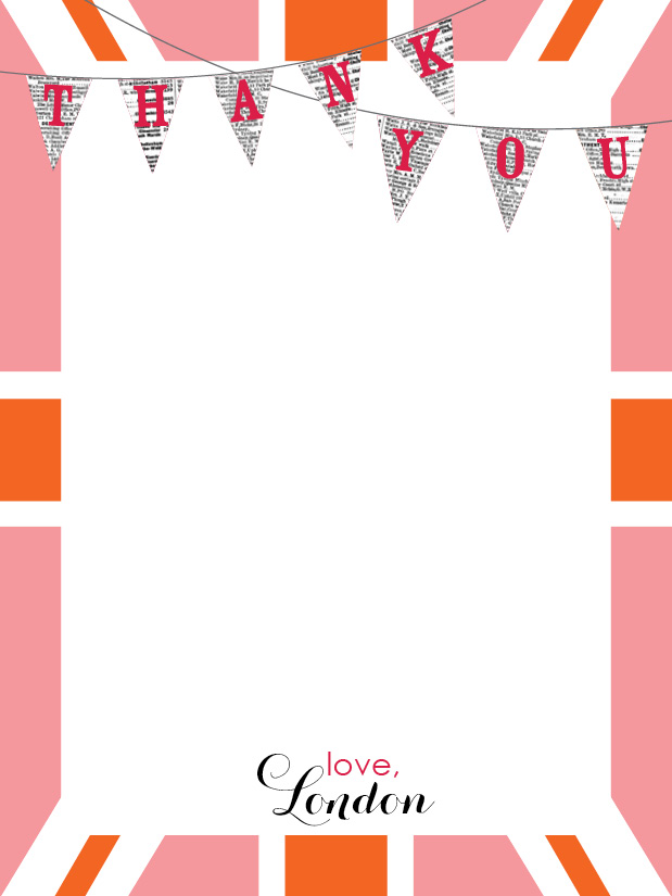 river & bridge london's thankyou card