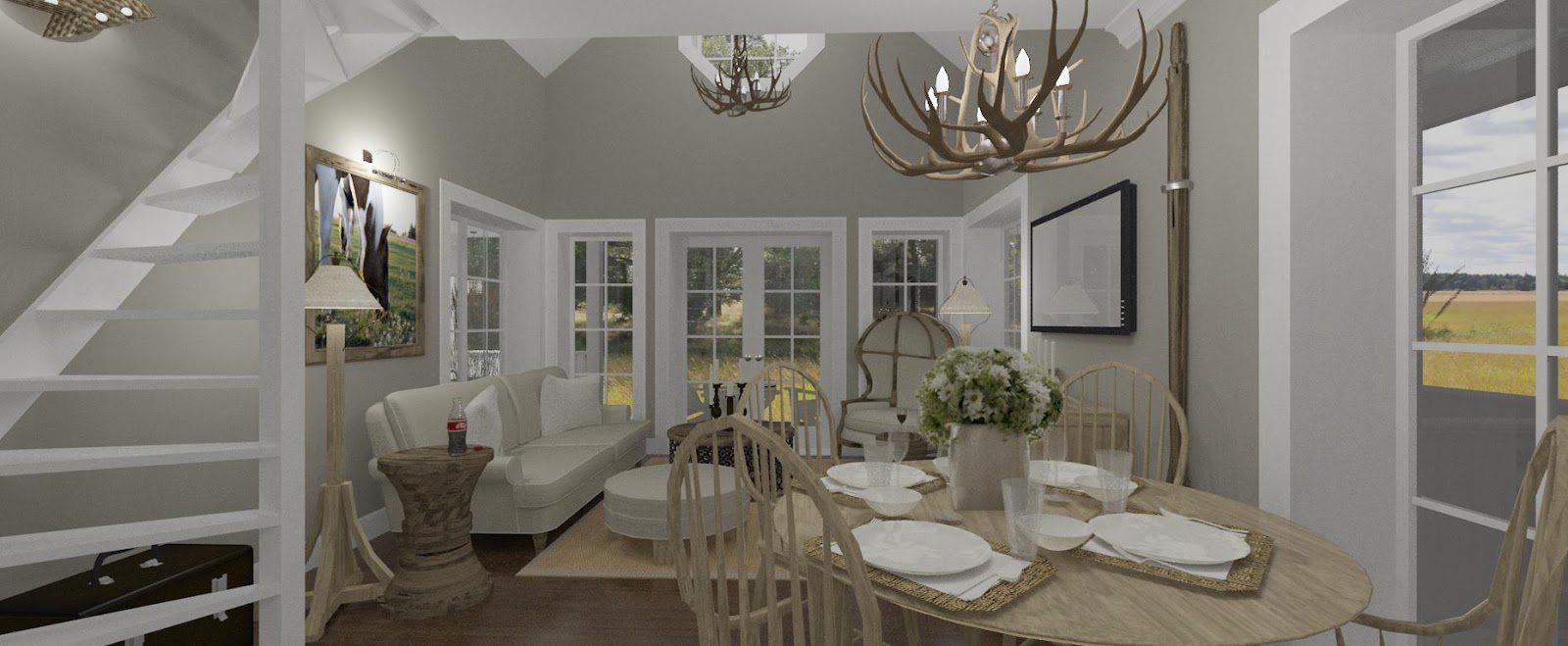 Den vita drömgården: gästhus i new england stil på 48 kvadratmeter