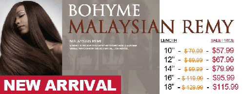 Bohyme Remy Human Hair - MALAYSIAN REMI Yaky Weave Bohyme Remy Human Hair - MALAYSIAN REMI Yaky Weave