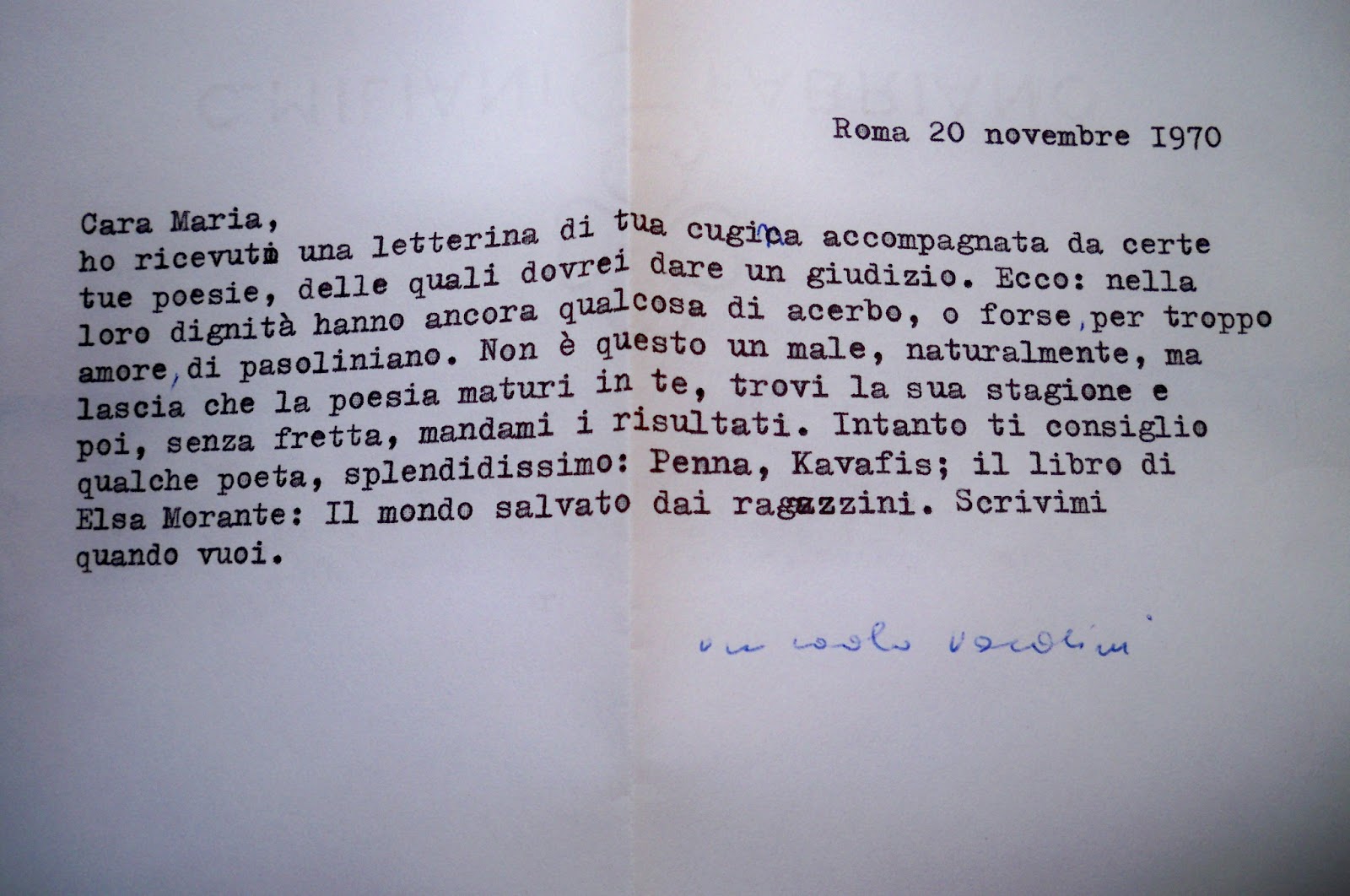 Pier Paolo Pasolini Quando La Carta Parla La Lettera Di Pasolini