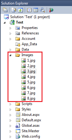 Add image slideshow to your web application