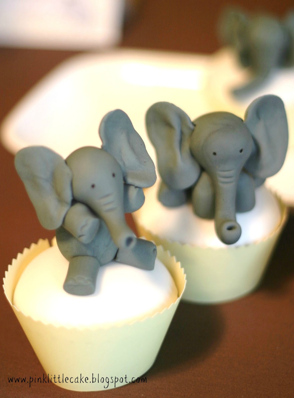 Pink Little Cake Elephant Cake Topper