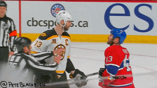 Lucic and Prout in a scrum behind the play: Lucic gets rocked [gif credit  to /u/crazy_canucklehead] : r/hockey