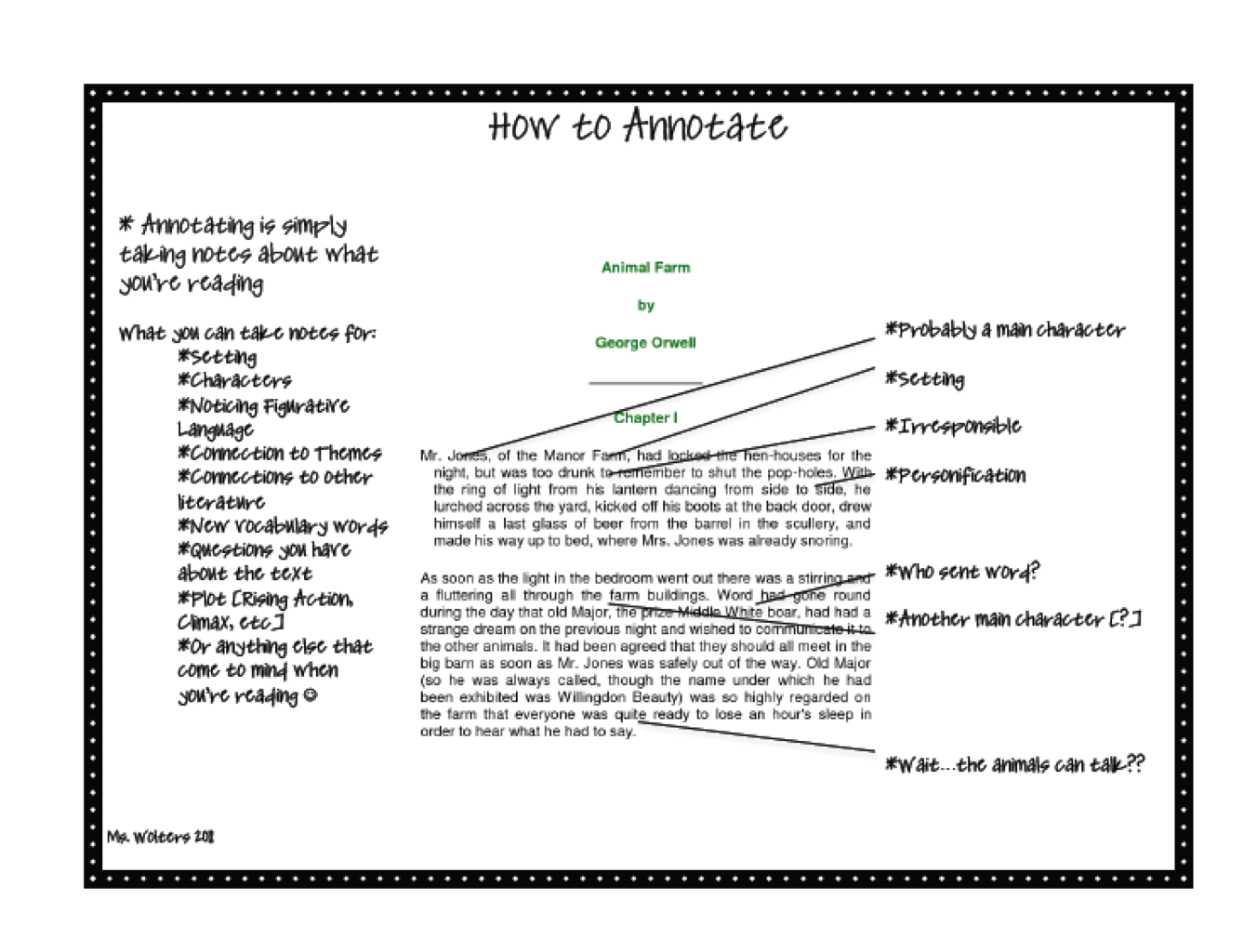 How to annotate an essay