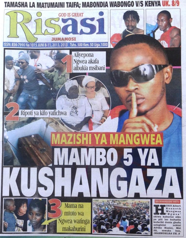 MAGAZETI YA LEO JUMAMOSI JUNE 08, 2013