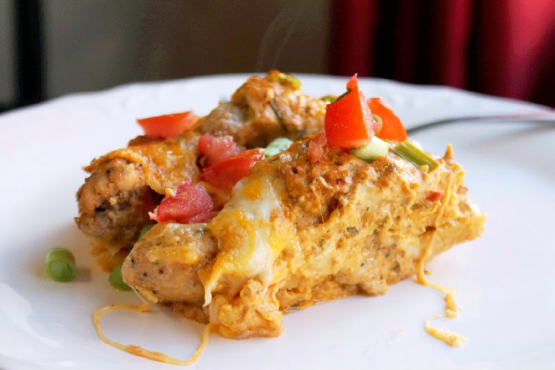 Creole Contessa Buffalo Chicken Mexican Casserole