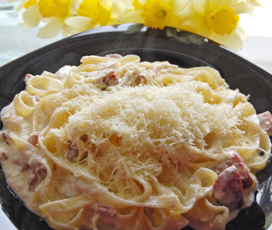 Спагетти карбонара с курицей рецепт итальянская кухня: паста Спагетти карбонара с курицей рецепт итальянская кухня: паста