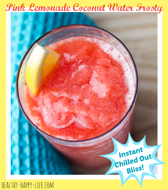 Pink Lemonade Coconut Water Frosty Vegan Recipe