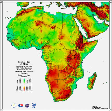 africa terrain map