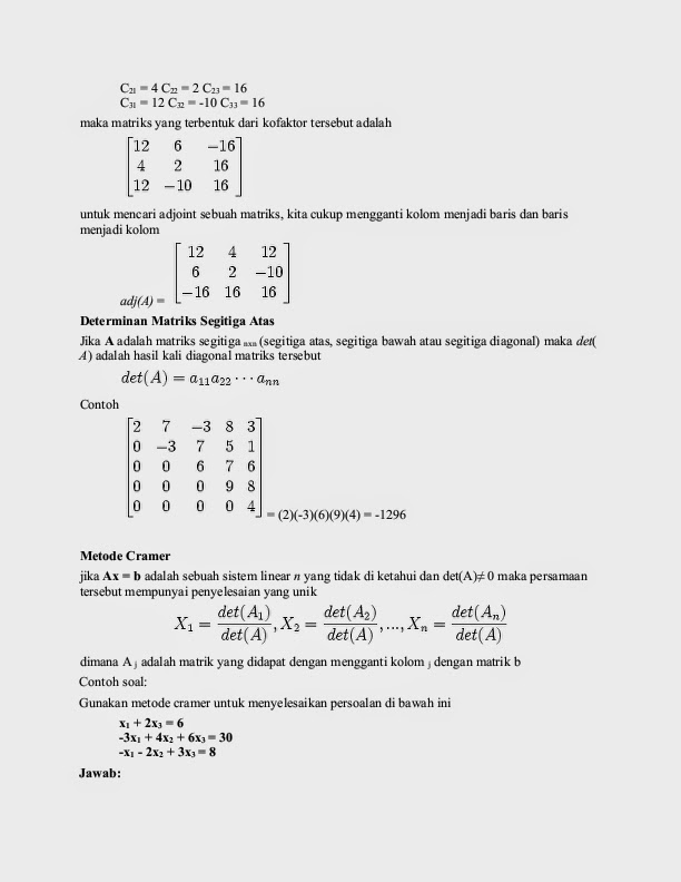 Kumpulan Soal Pelajaran 8 Contoh Soal Dan Jawaban Matriks Input Output