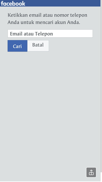 Email atau nomor telepon fb Email atau nomor telepon fb