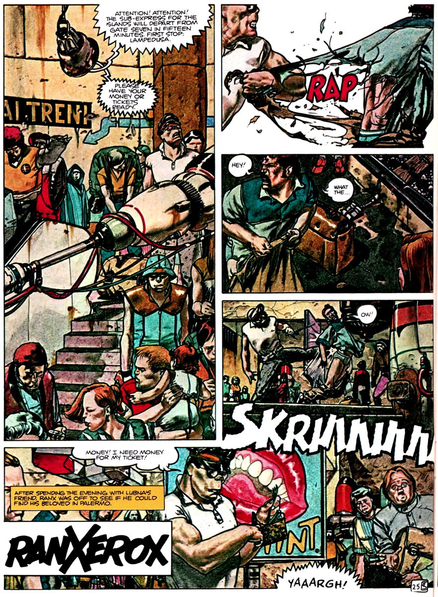 Cool Comic Book Pages Stefano Tamburini, Tanino Liberatore Ranxerox