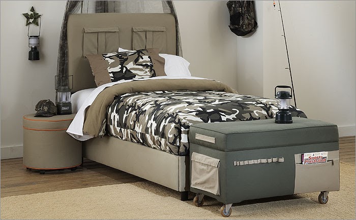 Camo room décor can become dark if at all used throughout actual