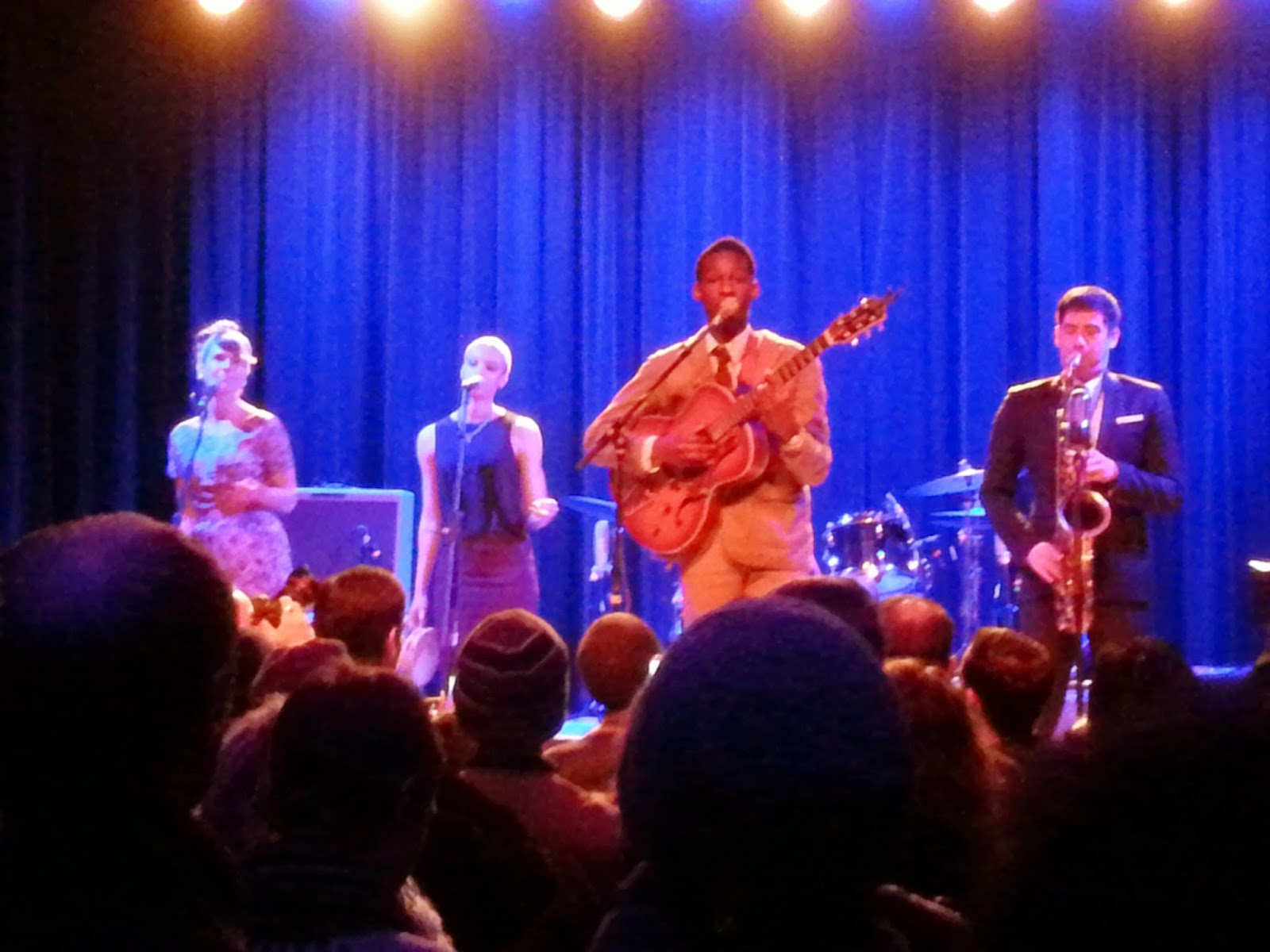 Leon Bridges and band at Warsaw. Leon Bridges and band at Warsaw.