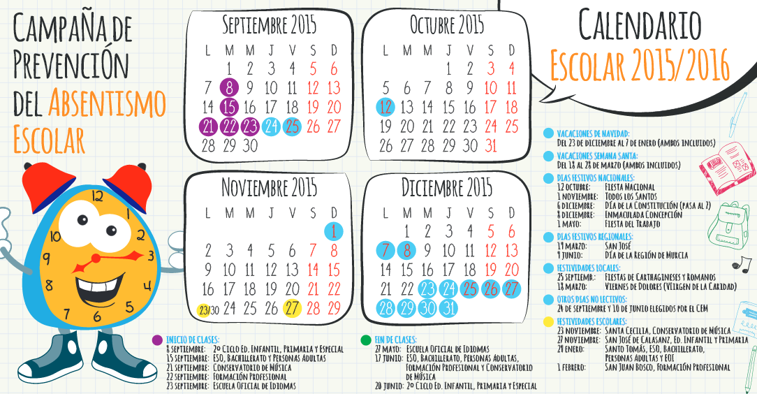 Calendario escolar 2015-2016 imprimible: ¡Organiza tu año académico! Calendario escolar 2015-2016 imprimible: ¡Organiza tu año académico!
