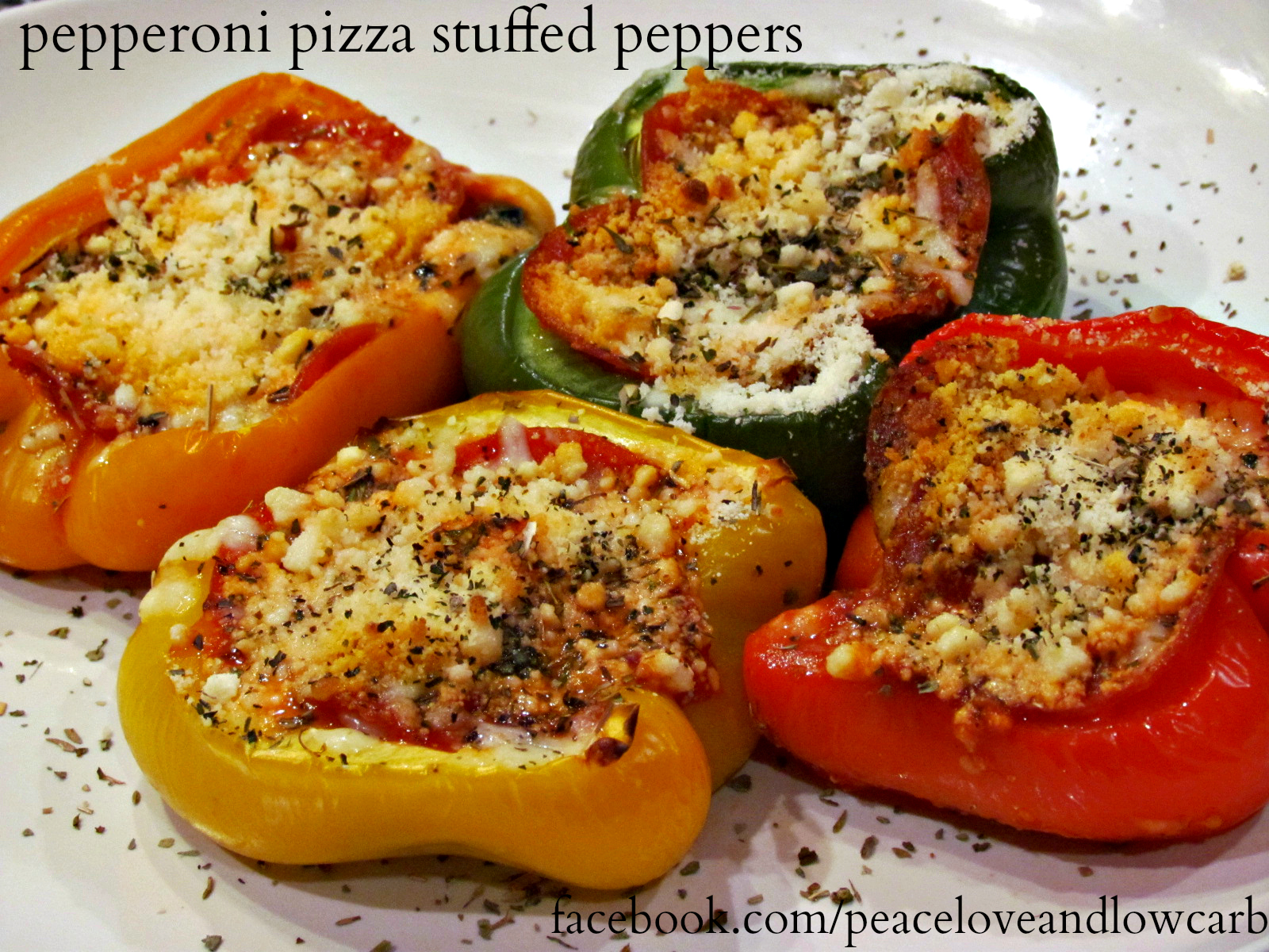 Pepperoni Pizza Stuffed Peppers