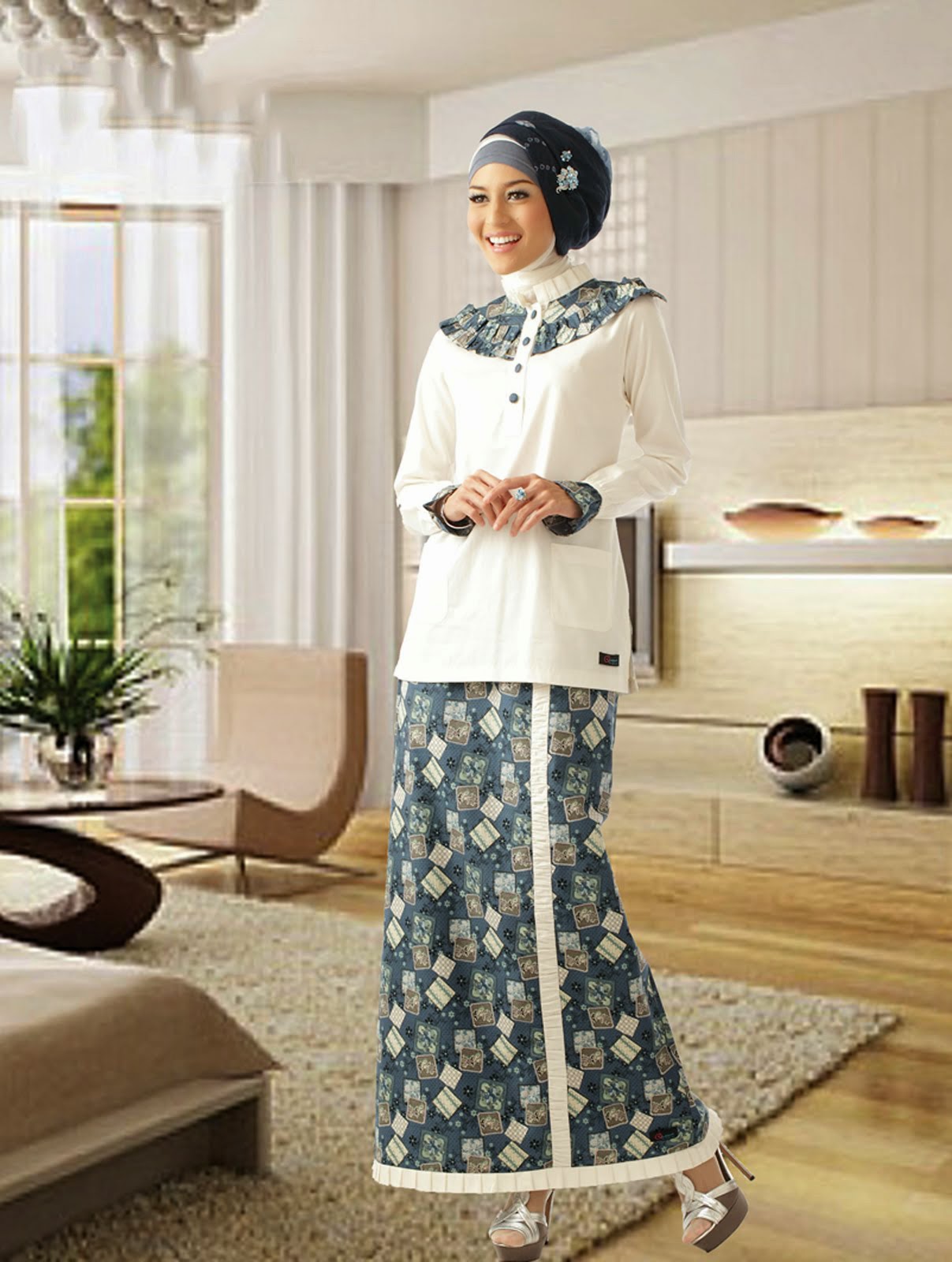 Baju Gamis Batik Yang Cantik. | Info Model Baju Gamis Terbaru, Murah
