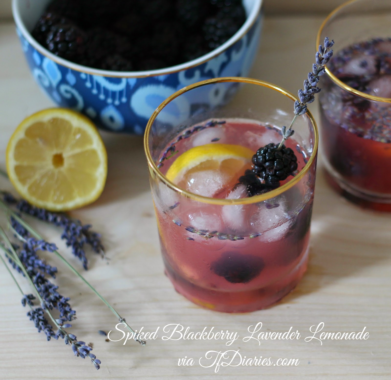 Spiked Blackberry Lavender Lemonade | TfDiaries