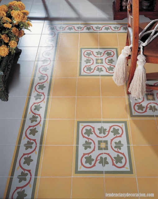 Suelos con mosaicos hidráulicos, una vuelta a lo tradicional