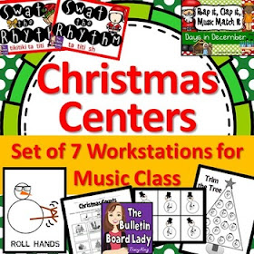  Christmas Workstations-Centers for Music Class