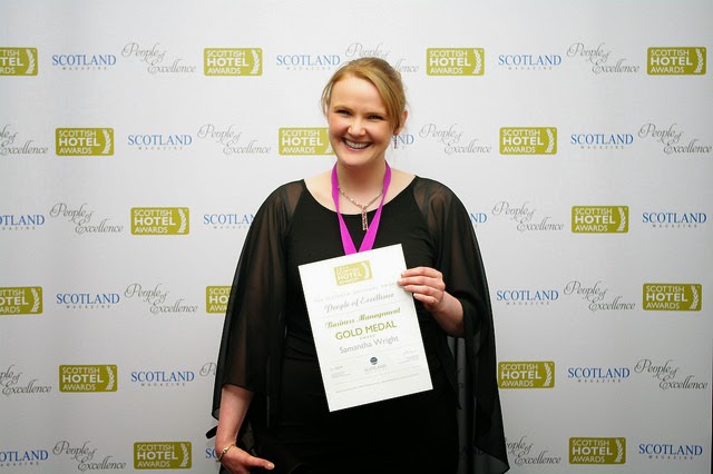 Samantha with her award Samantha holding her certificate