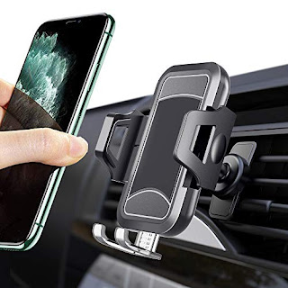 Google Pixel 3 XL 360 Degree Rotation Cell Phone Holder Compatible with iPhone Xs//XS Max // 8//7 // 6 AUKEY Car Phone Mount Air Vent Samsung Galaxy S9+ and Other Phones Black 2 Pack