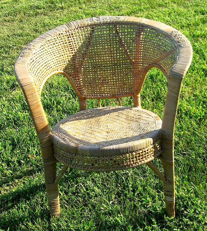 The Old Block House Before and After Wicker Chair
