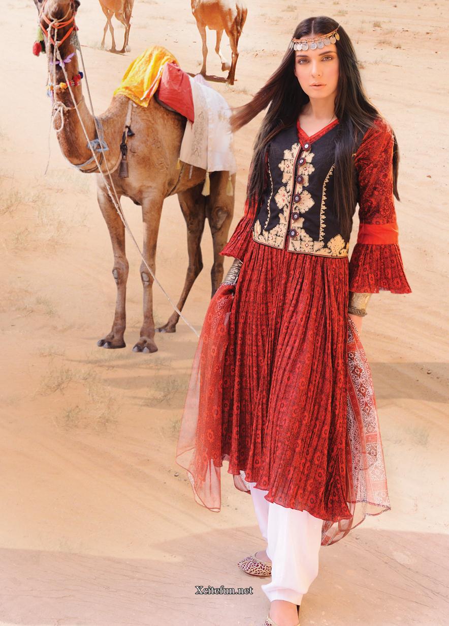 Mahnoor Baloch Long Shirt And Punjabi Salwar Nishat Lawn Collection