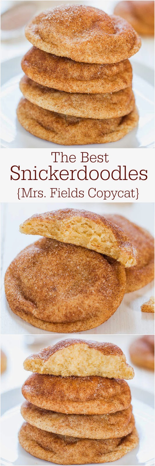 Bon Appetito! Mrs Fields Snikerdoodle Copycat Recipe