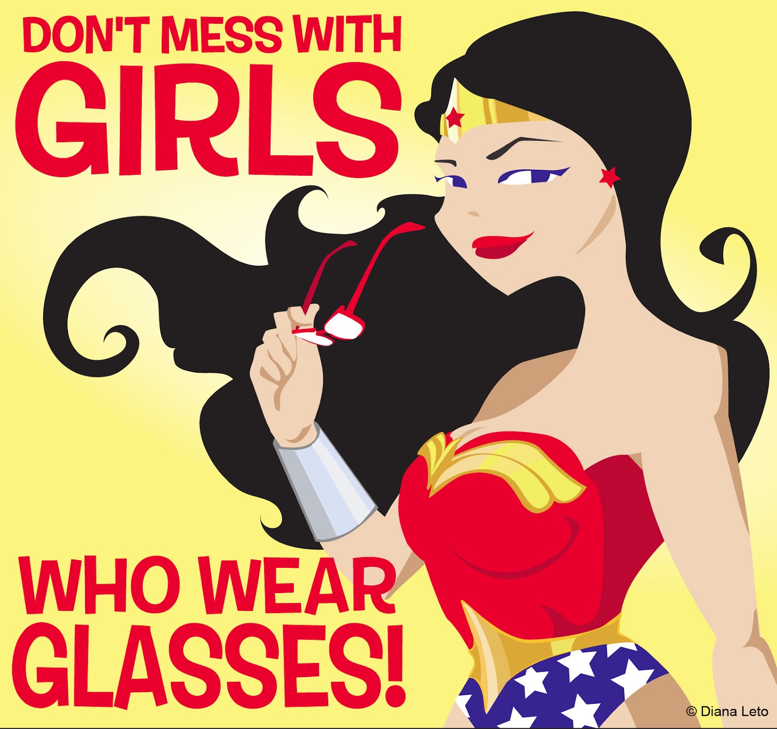 Diana Leto: Don't mess with girls who wear glasses!
